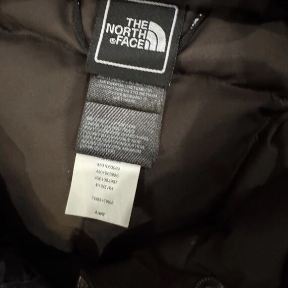 The North Face 600 Down Puffer Coat XS Long Brown Hooded Goose Fill Jacket - Picture 7 of 9